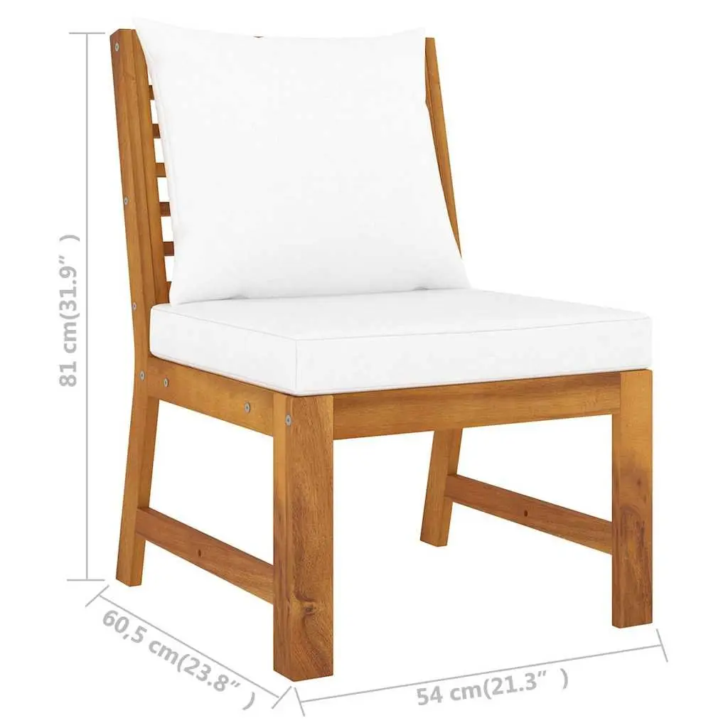 Garden Lounge Set 4 Piece Outdoor Sofa Coffee Table Patio Furniture Cream