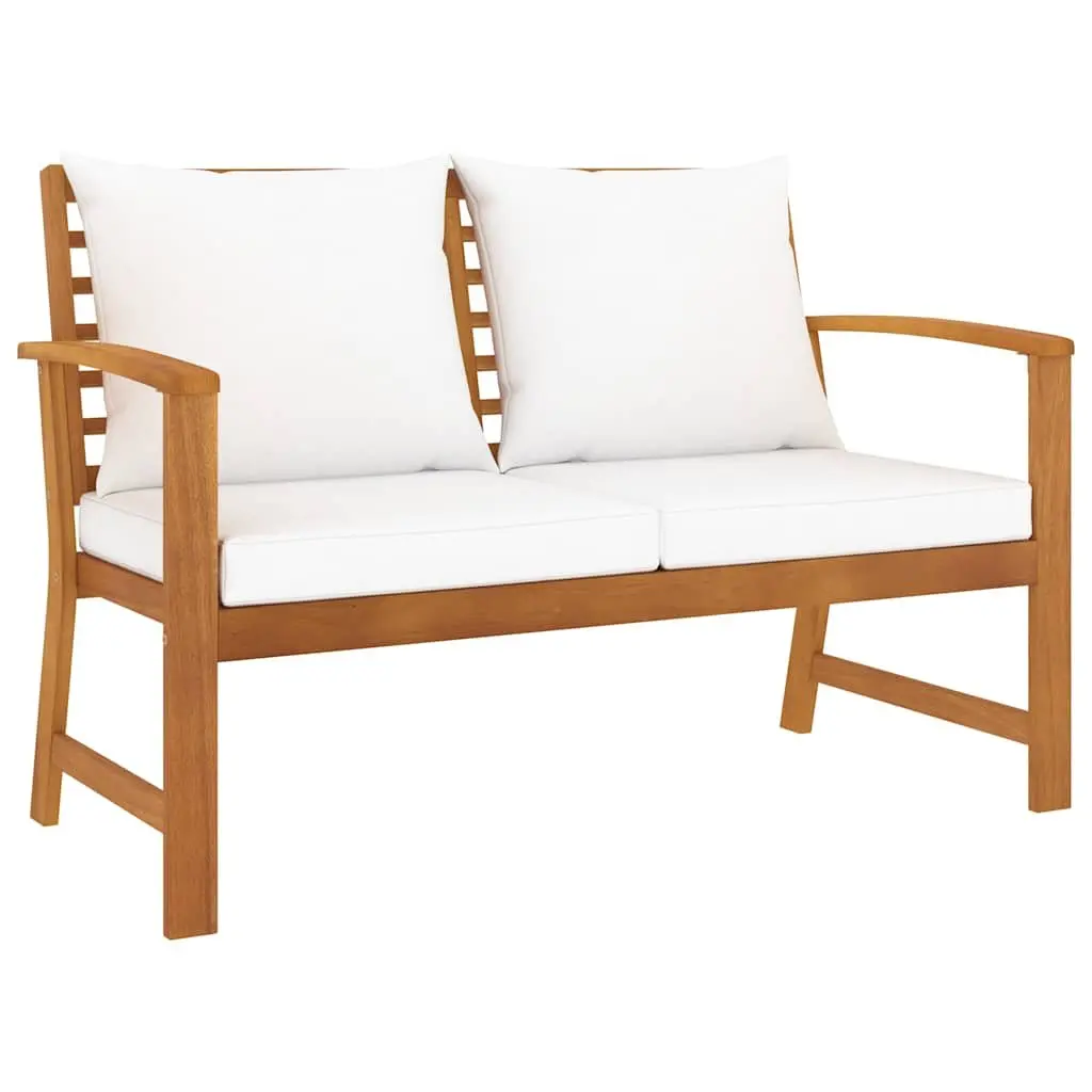 3 Piece Outdoor Lounge Set Garden Furniture Solid Wood Frame Coffee Table
