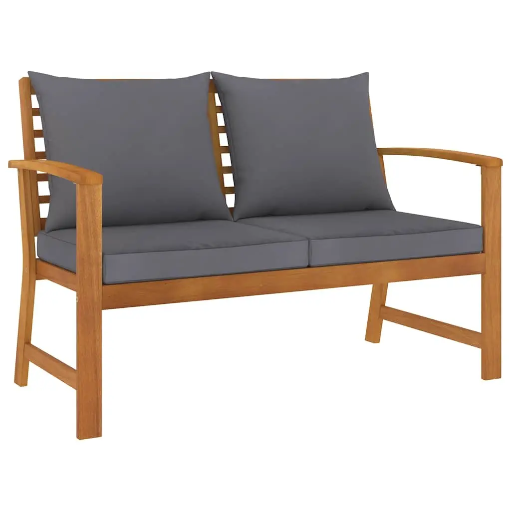 Garden Lounge Set Outdoor Furniture 3 Piece Modular Acacia Wood Grey