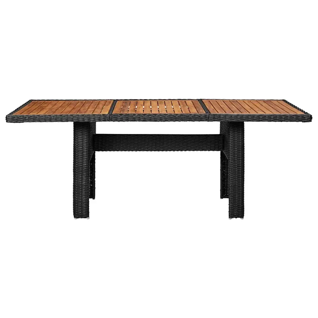 Outdoor Dining Set 11 Piece Black PE Rattan Garden Furniture Lounge Chairs Table