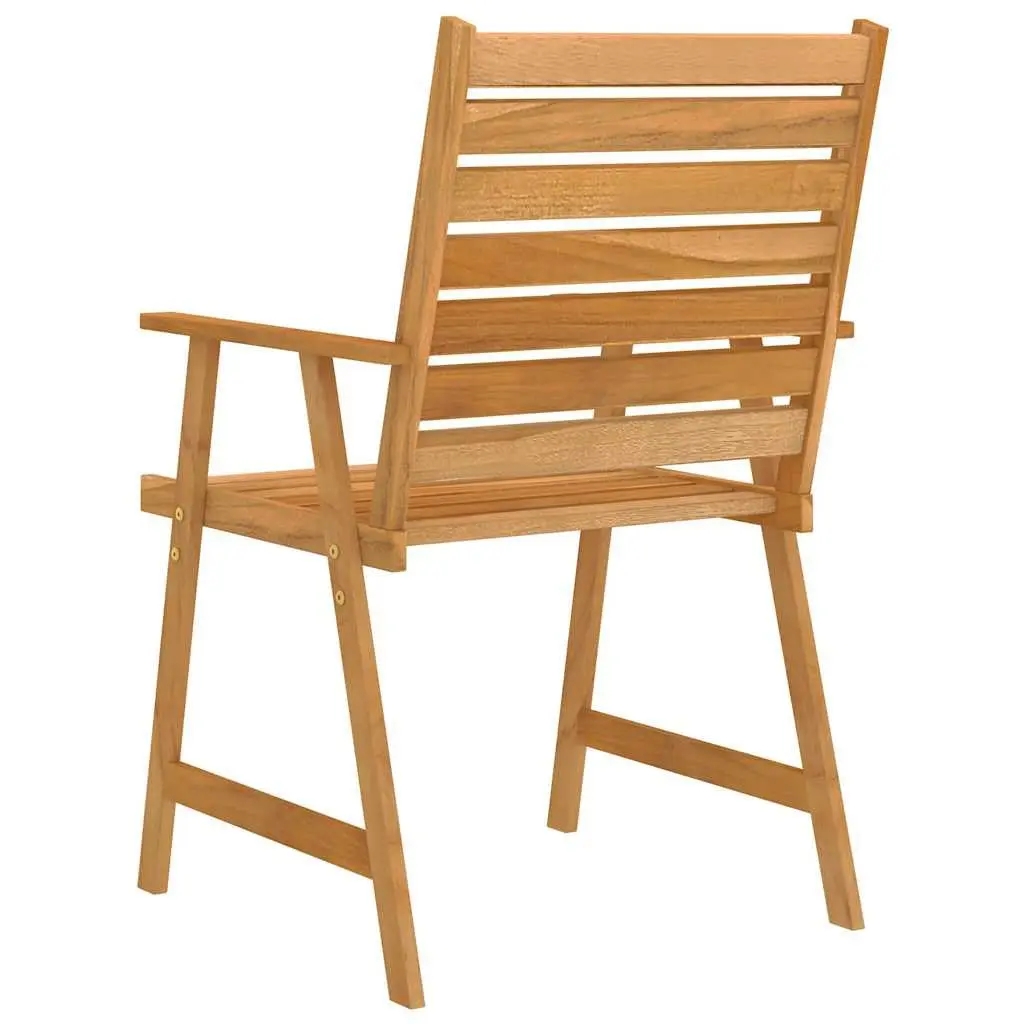 5 Piece Garden Dining Set Outdoor Patio Furniture Solid Wood Table Chairs Brown