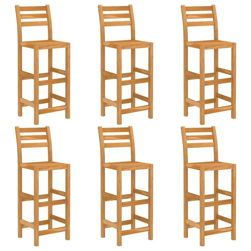 7 Piece Outdoor Bar Set with Stools Solid Wood Patio Garden Furniture Brown