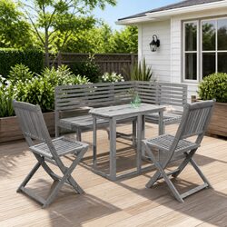 Rustic 4 Piece Bistro Set: Practical and Stylish Outdoor Solution