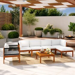Comfortable and Reliable 7-Piece Garden Lounge Set