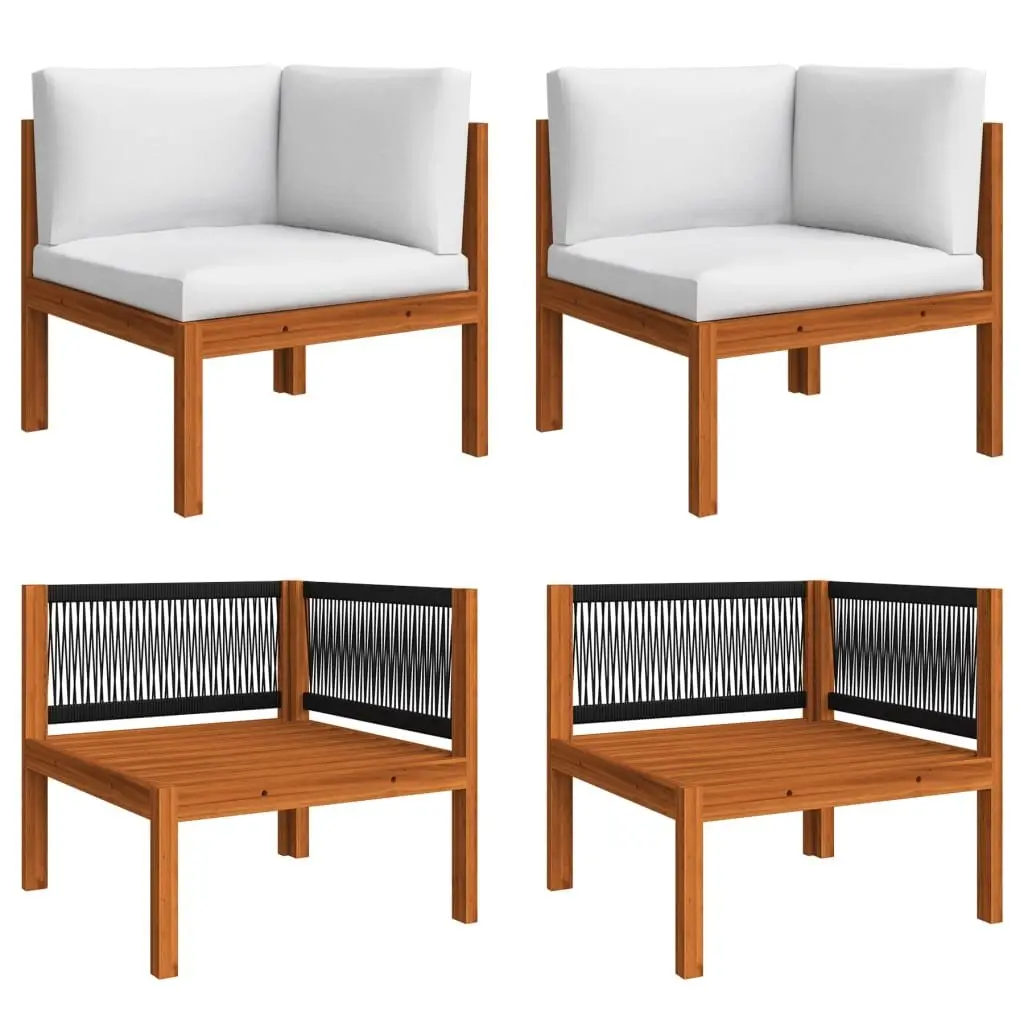 Garden Lounge Set Outdoor Furniture 6 Piece Sofa with Cushions White