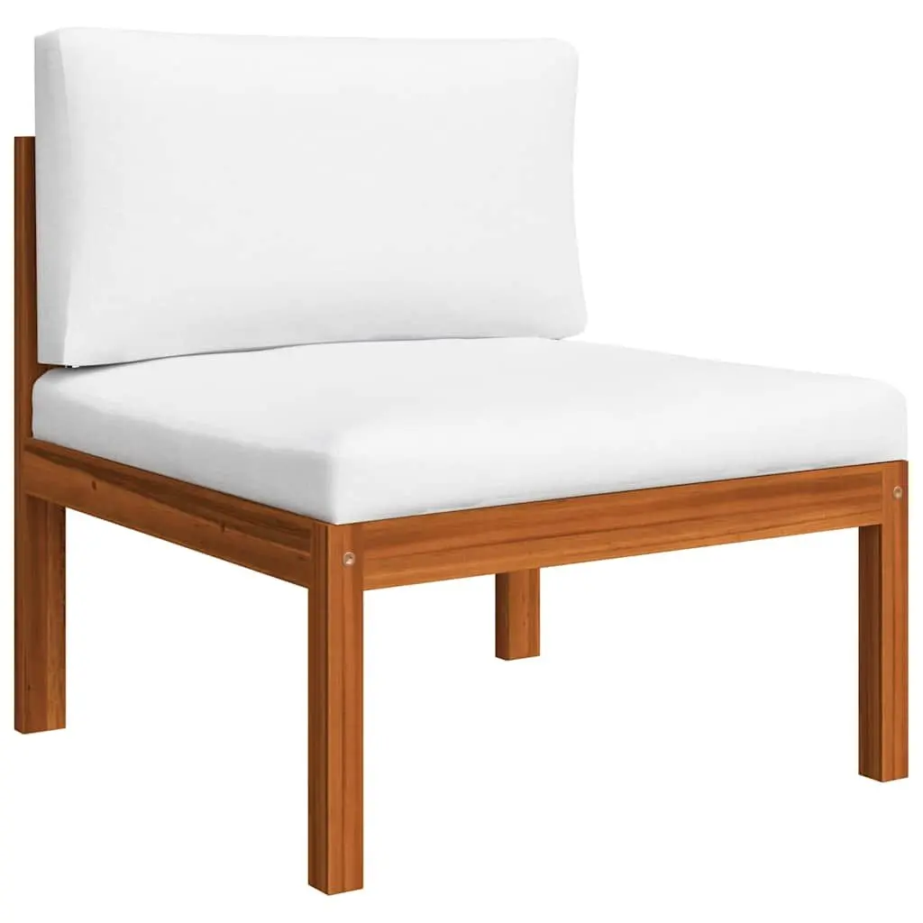 7 Piece Garden Lounge Set Modular Outdoor Furniture Rope Woven Backrest Cushions White