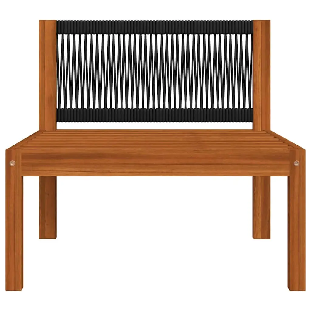 Garden Lounge Set 6 Piece Outdoor Furniture Rope Woven Backrest Patio Sofa Cream