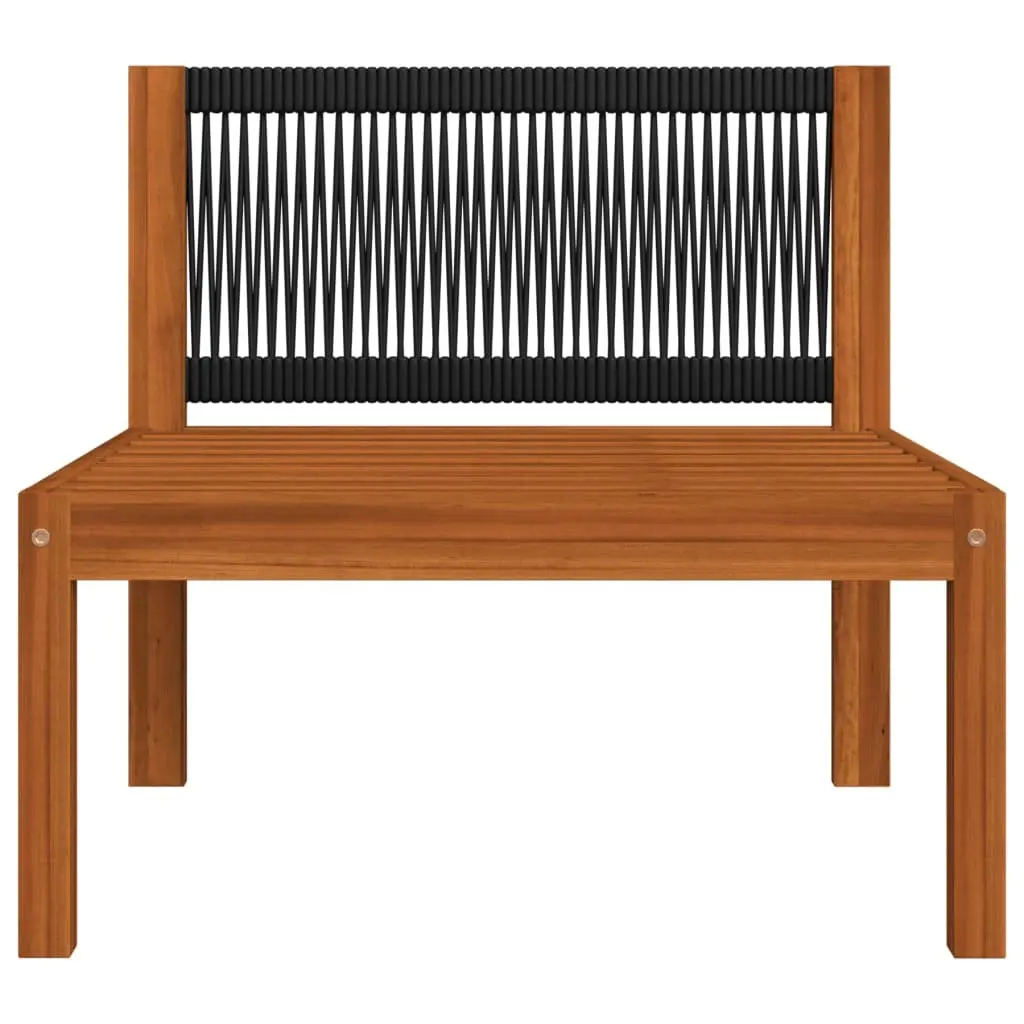 Garden Lounge Set 5 Piece Outdoor Furniture Patio Seating Rope Backrest White