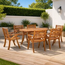 Practical 7-Piece Outdoor Dining Set at Great Value