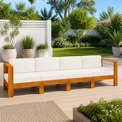 Reliable 4-Seater Garden Sofa with Cushions