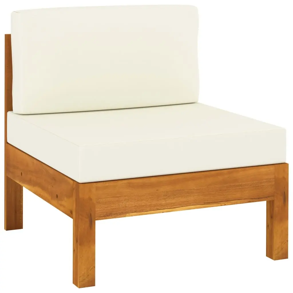 7 Piece Acacia Wood Outdoor Lounge Set for Garden Patio Relaxation White