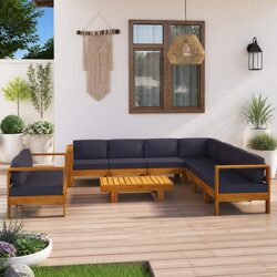 Comfort and Style in a 9-Piece Outdoor Lounge Set