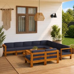 Affordable 10-Piece Garden Lounge Set with Cushions