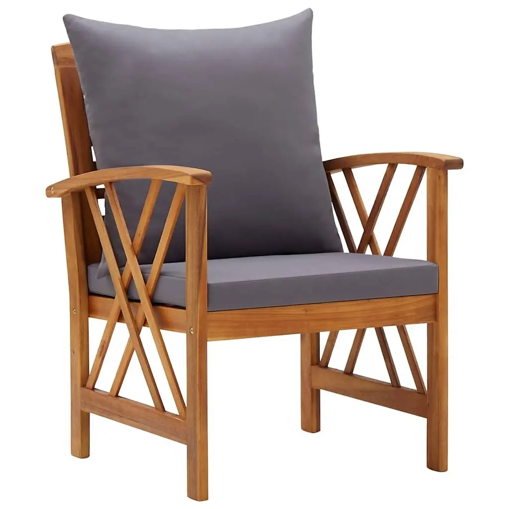 Garden Lounge Set Outdoor Furniture 4 Piece Patio Seating Grey