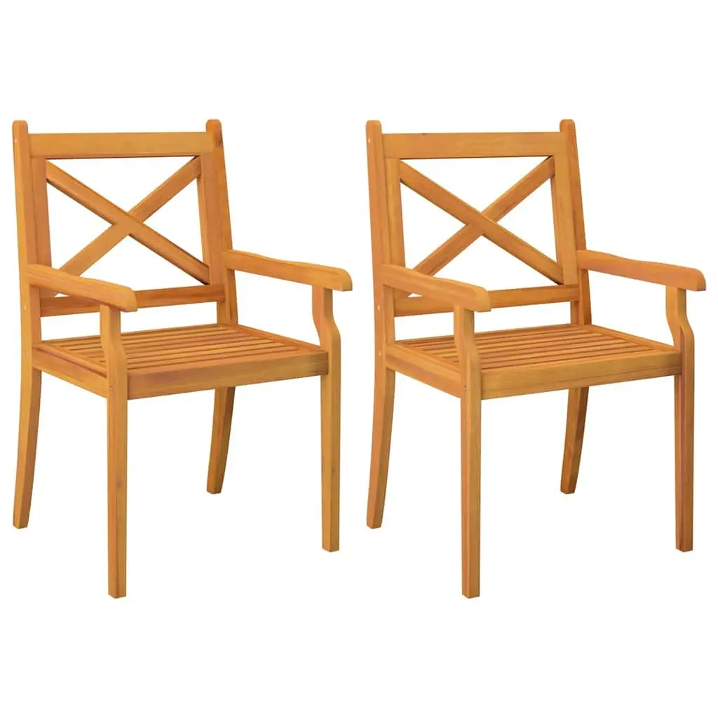 Outdoor Dining Set 3 Piece Solid Wood Acacia Brown Garden Patio Furniture