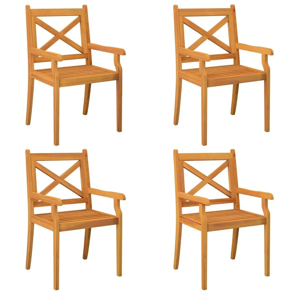 5-Piece Garden Dining Set in Brown Wood