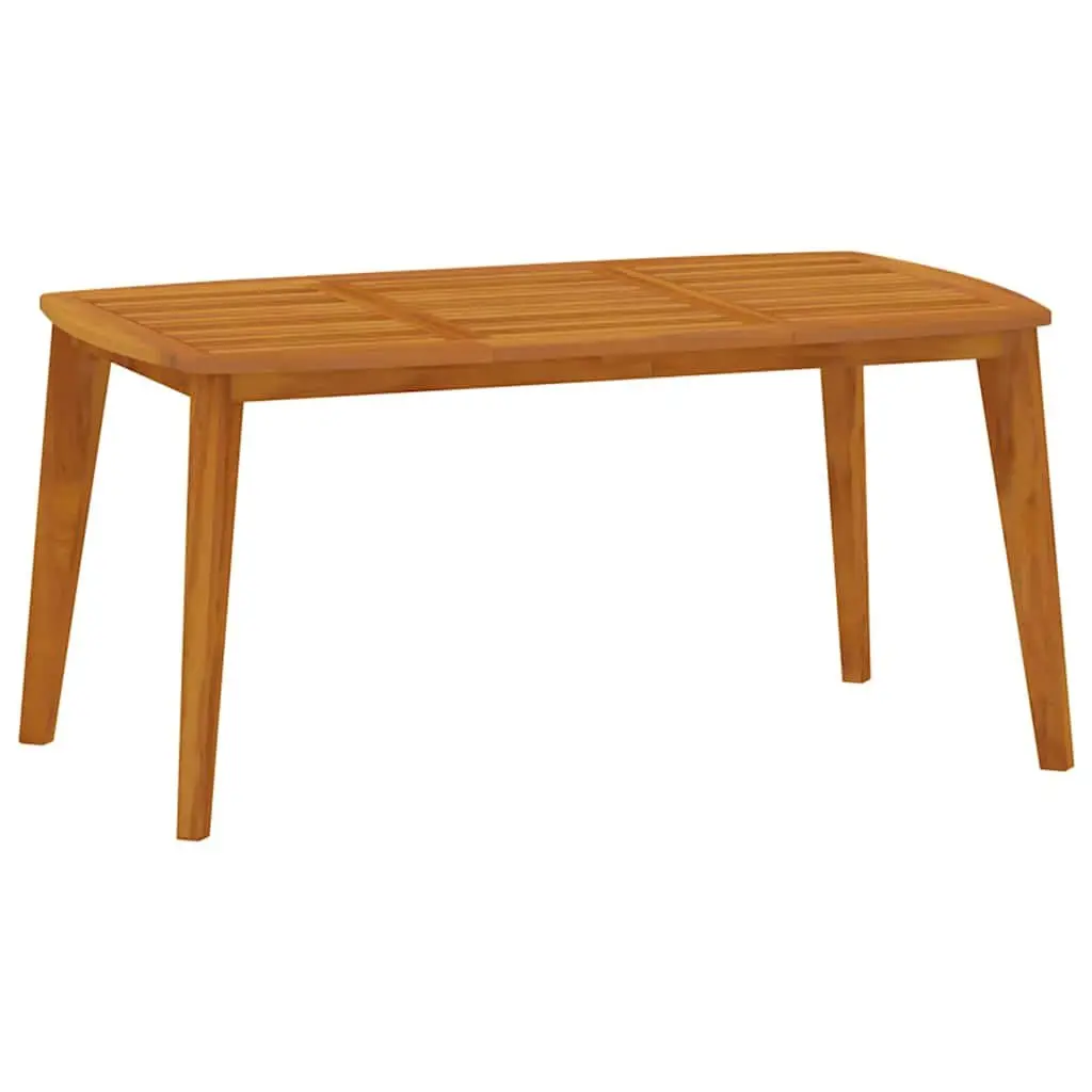 5 Piece Outdoor Garden Dining Set Solid Acacia Wood Table and Chairs Brown
