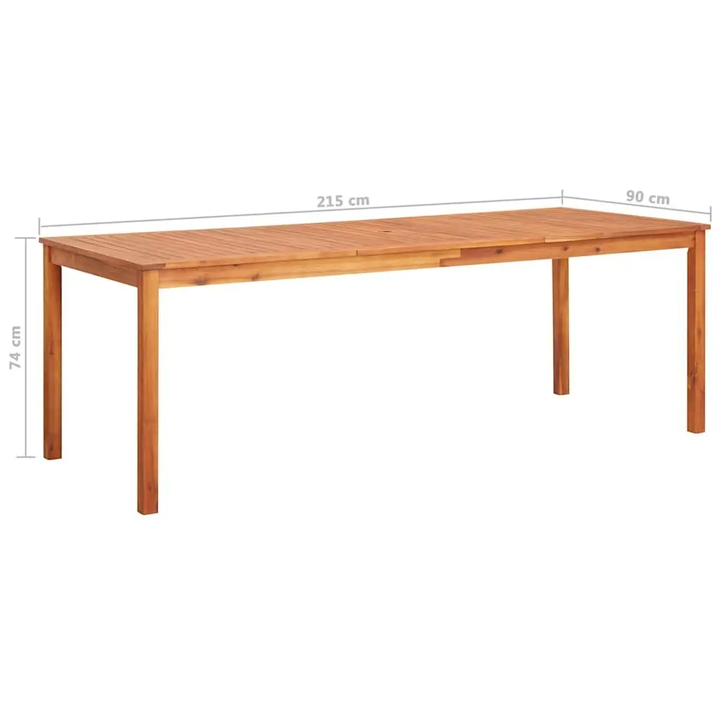 9-Piece Solid Acacia Wood Dining Set