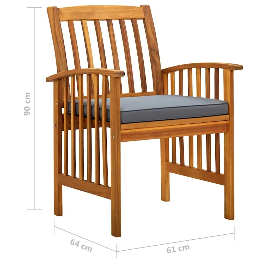 9-Piece Solid Acacia Wood Dining Set