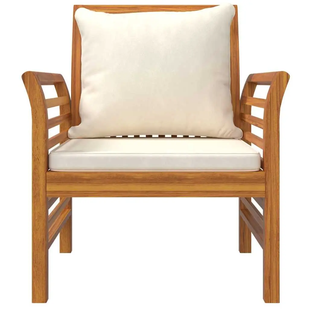 Garden Lounge Set Outdoor Furniture 5 Piece Brown Wood