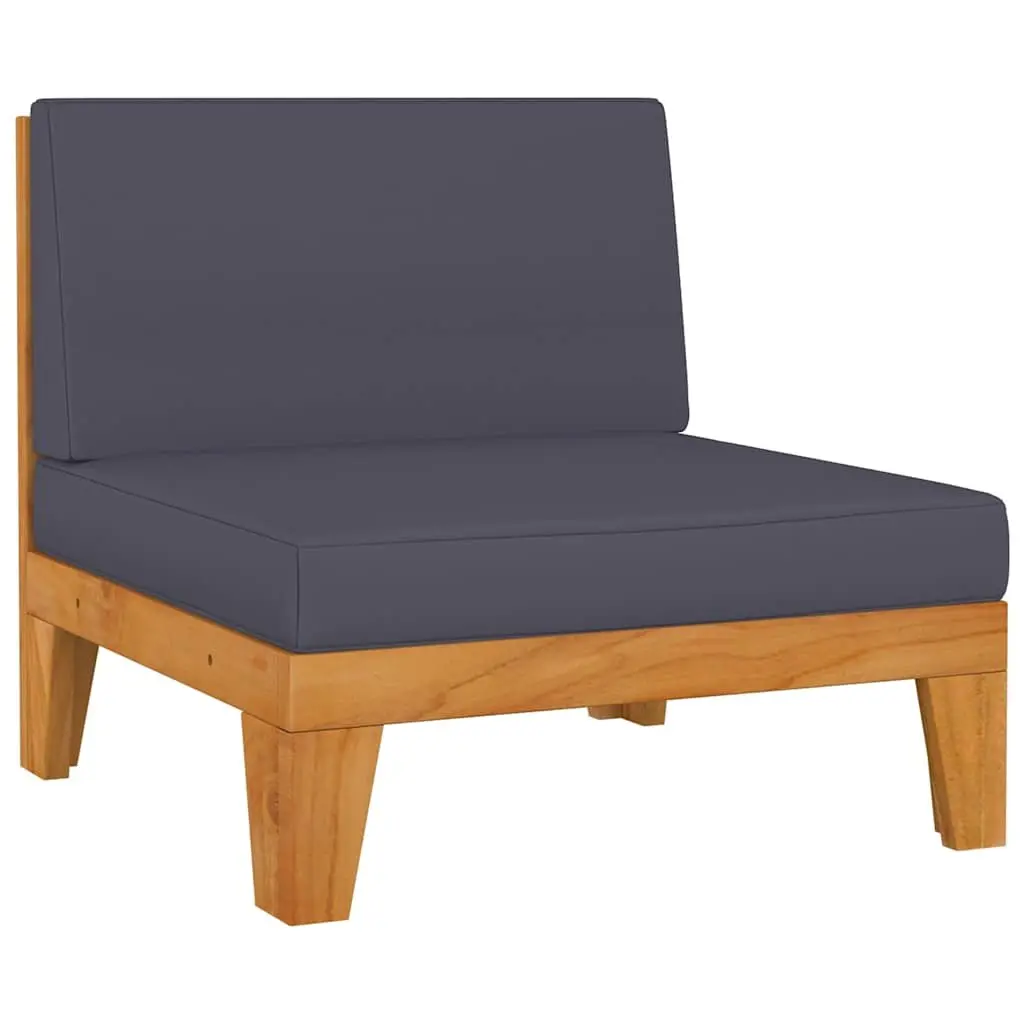 4 Piece Garden Lounge Set with Grey Cushions