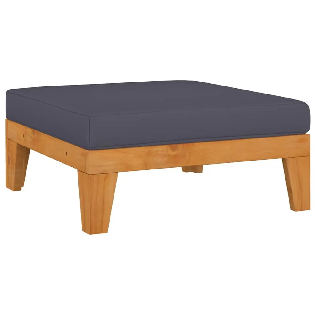 4 Piece Garden Lounge Set with Grey Cushions