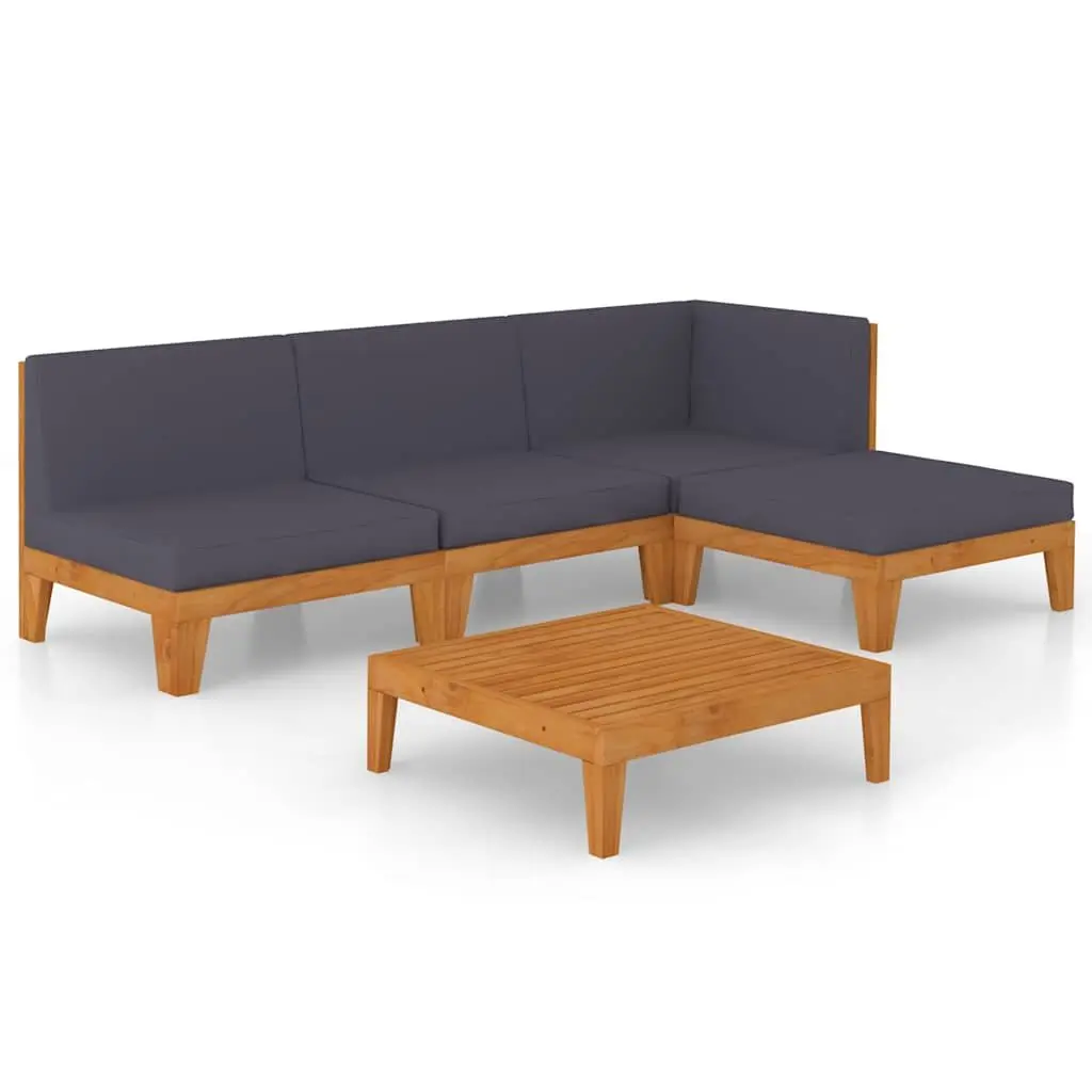 Garden Lounge Set 5 Piece Outdoor Furniture Patio Seating Grey