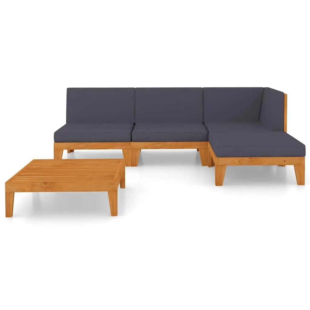 Garden Lounge Set 5 Piece Outdoor Furniture Patio Seating Grey