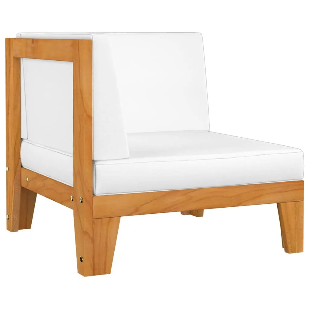 Garden Lounge Set 7 Piece Outdoor Furniture Cushions Solid Acacia Wood White