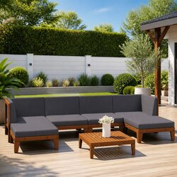 Value-Focused 7 Piece Grey Garden Lounge Set