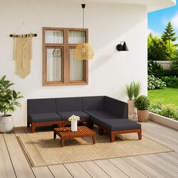 Comfortable 6-Piece Garden Lounge Set with Practical Features