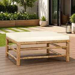 Practical 6-Piece Bamboo Lounge Set with Comfortable Cushions
