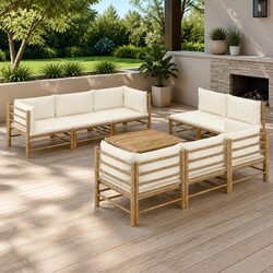 Value and Comfort with 9 Piece Bamboo Lounge Set