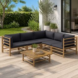 Practical and Versatile 6 Piece Garden Lounge Set
