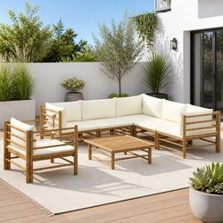 7-Piece Bamboo Lounge Set: Comfort Meets Practicality