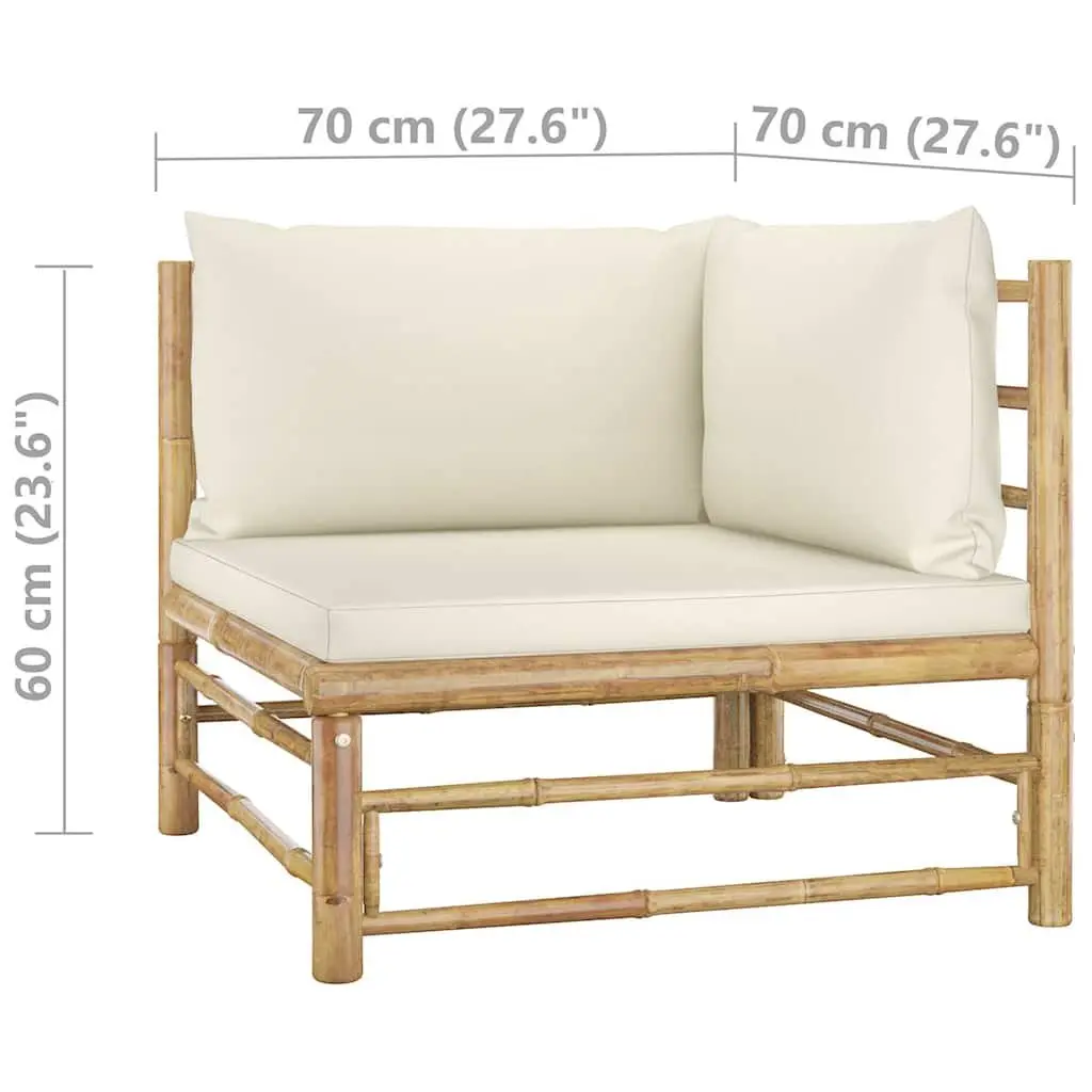 9-Piece Bamboo Lounge Set for Outdoor Enjoyment