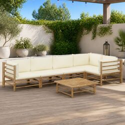 Practical and Comfortable 6-Piece Bamboo Lounge Set