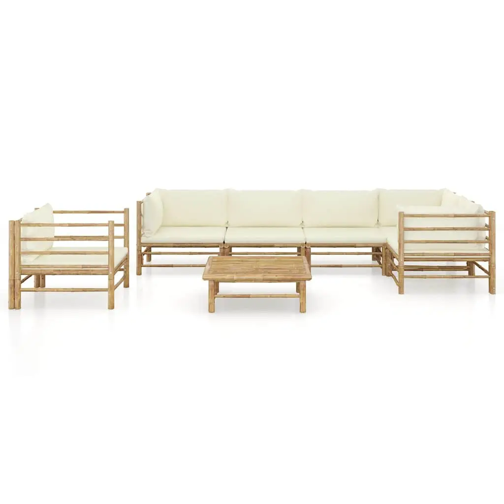 7 Piece Bamboo Lounge Set with Comfort and Style