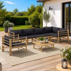 Practical and Stylish 7 Piece Bamboo Lounge Set