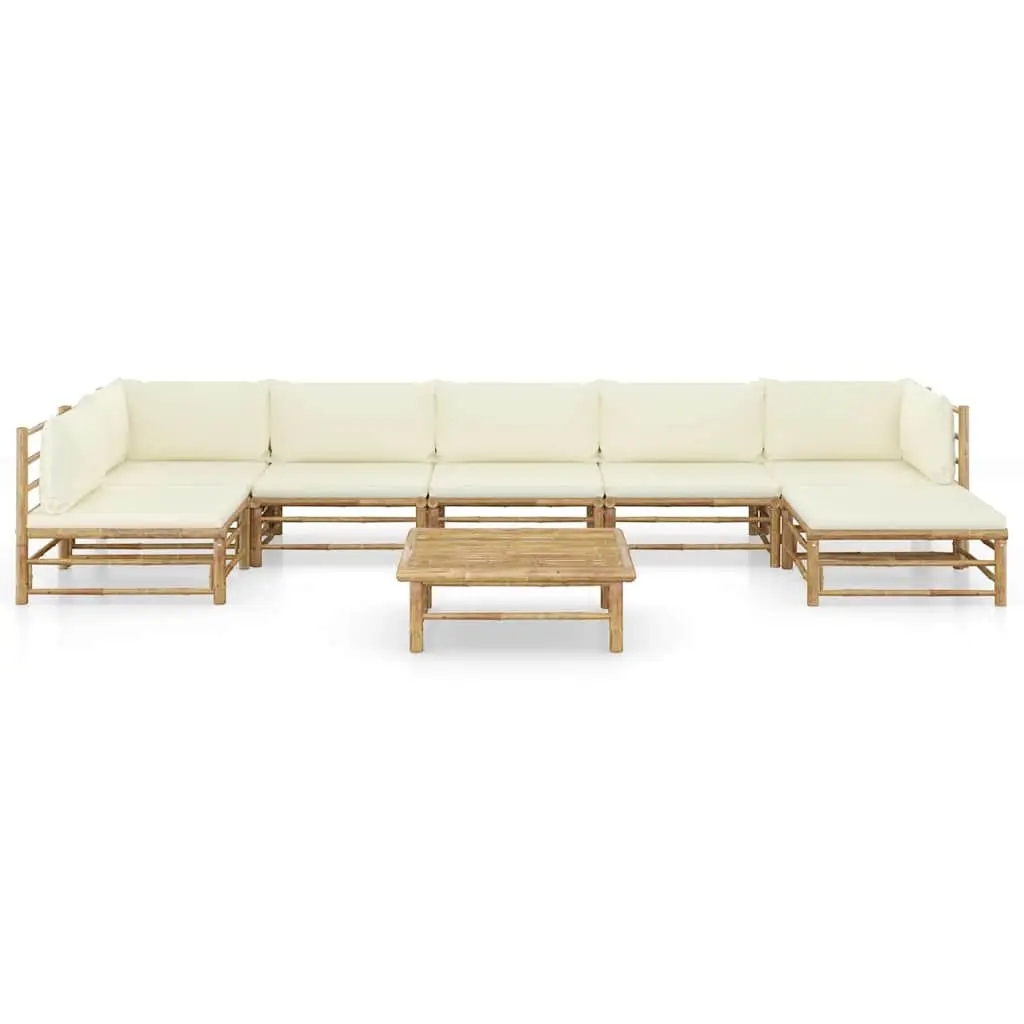 8 Piece Bamboo Lounge Set for Relaxation