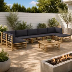 Reliable 8-Piece Bamboo Lounge Set for Comfort and Value