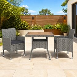 Reliable Grey Rattan Outdoor Dining Set