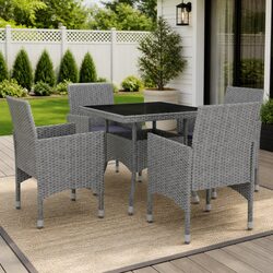 5 Piece Grey Dining Set: Practical and Stylish Option