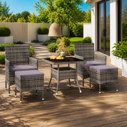 Practical and Reliable 5-Piece Outdoor Dining Set