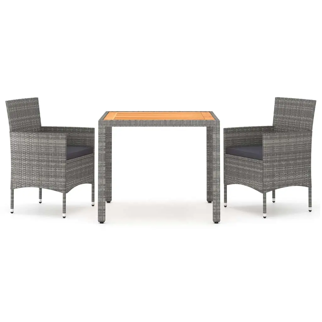 Grey Outdoor Dining Set with Removable Covers