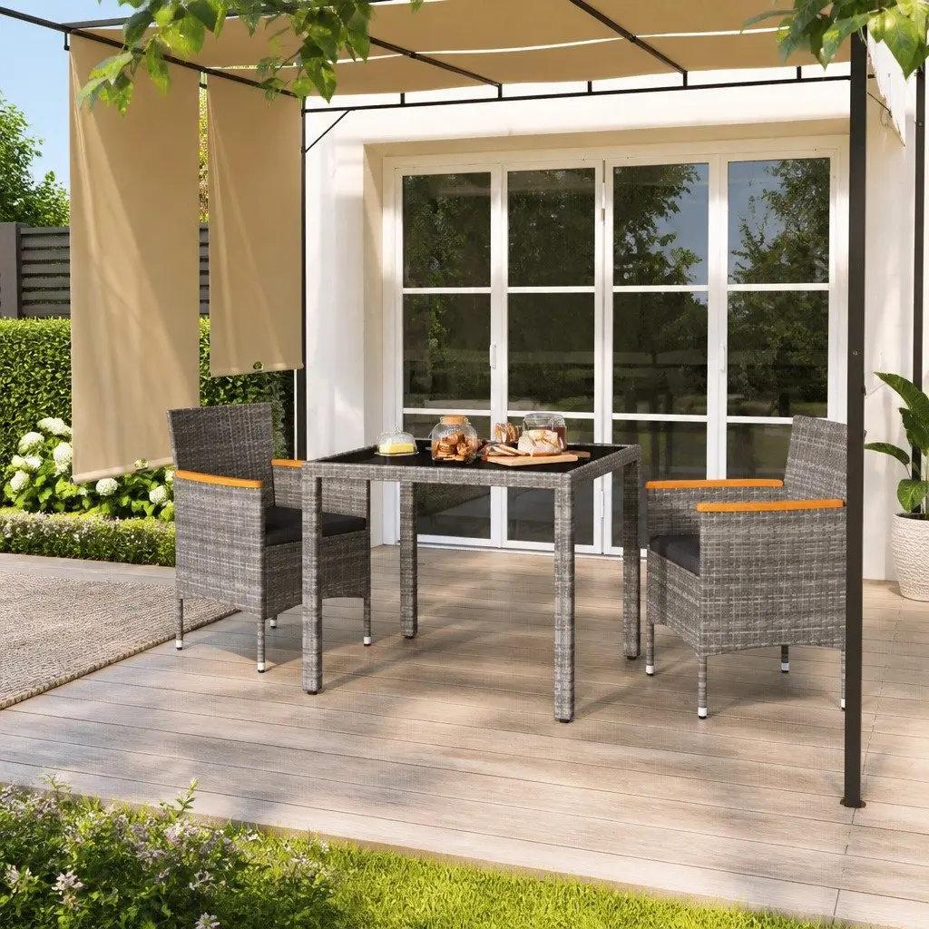 Garden Dining Set in Grey