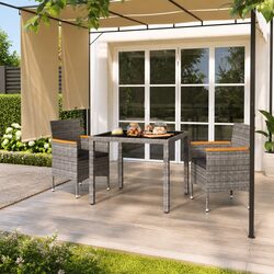 Comfortable and Functional Garden Dining Set in Grey