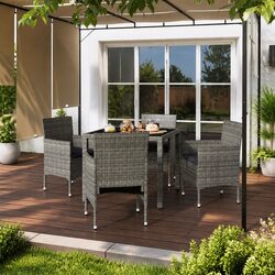 Comfortable 5-Piece Garden Dining Set for Outdoor Use