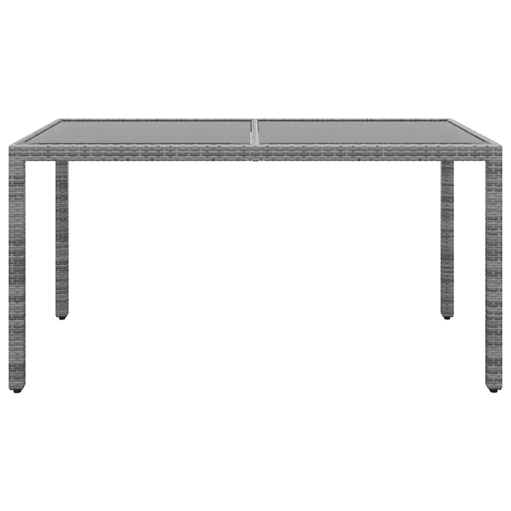 5 Piece Garden Dining Set Outdoor Patio Rattan Table Chairs Grey