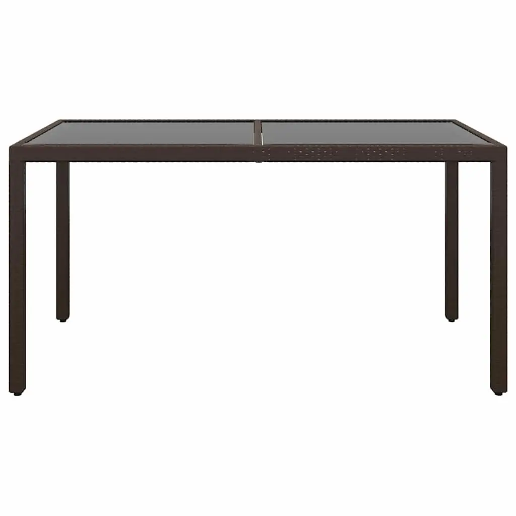 7 Piece Garden Dining Set Outdoor Furniture Patio Dining Table and Chairs Brown